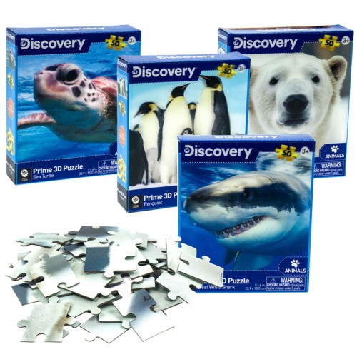Discovery Sea and Polar Animals 3D Puzzle Asst w/50 pcs