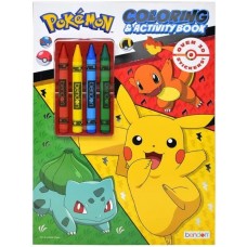 Pokemon Coloring & Activity Book W/ Crayons