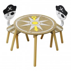 PIRATE ROUND TABLE W/2 CHAIRS