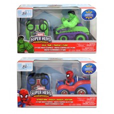 Marvel Super Hero Adventures 6" Remote Control Spider-Man Buggy / Hulk Tank