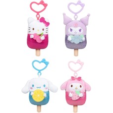 HELLO KITTY 4"  PLUSH CLIP-ON ASSORTMENT