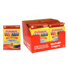 Playskool Jumbo Premium Washable Crayons 8ct w/display