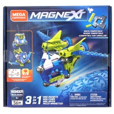 Mega Construx MagneXt  3 in 1 Mag-Rockets w/56 pcs