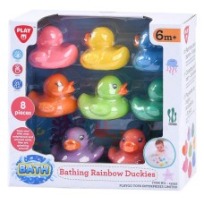 BATHING RAINBOW DUCKIES - 8 PCS