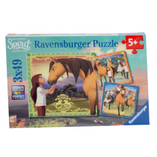 Spirit: Adventures on Horses Puzzle 3 x 49pcs puzzle pack