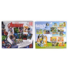 Marvel Avengers and Bluey Jigsaw Puzzles 12-pack